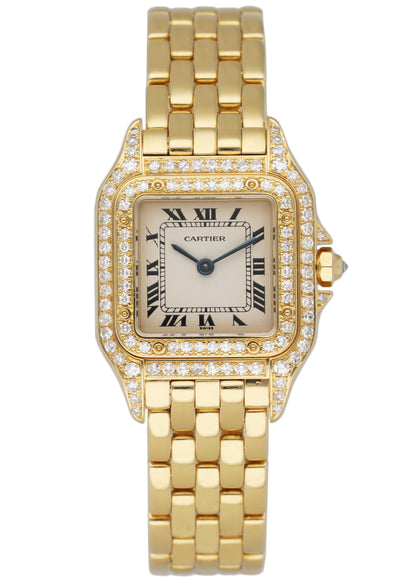 Cartier 1280/2 18K Yellow Gold & Diamond Ladies Watch - Wristwatch