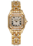 Cartier 1280/2 18K Yellow Gold & Diamond Ladies Watch