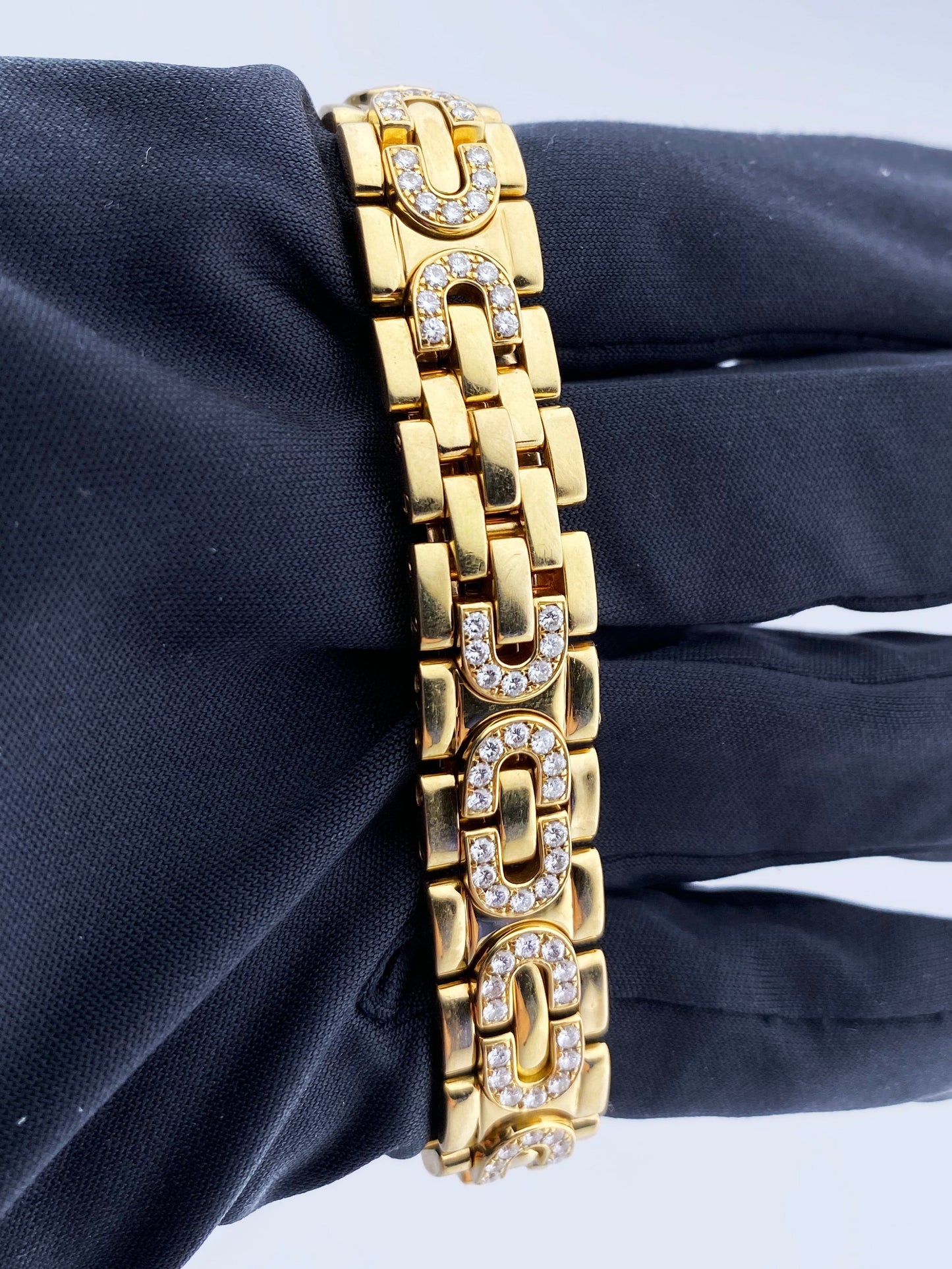 Cartier 1280/2 18K Yellow Gold & Diamond Ladies Watch