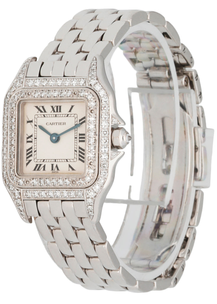 Cartier 1660 18K White Gold & Diamond Ladies Watch