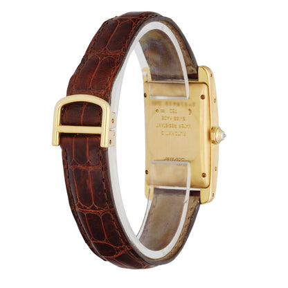 Cartier Tank Americaine 2483 Diamond Yellow Gold Ladies Watch Box Papers - Wristwatch