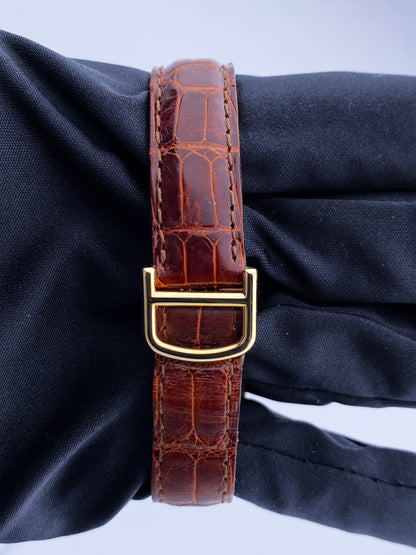 Cartier Tank Americaine 2483 Diamond Yellow Gold Ladies Watch Box Papers - Wristwatch