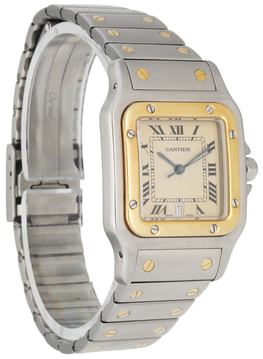 Cartier 29mm Santos Galbee Two Tone Ladies Watch