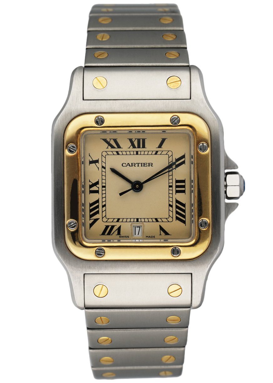 Cartier 29mm Santos Galbee Two Tone Ladies Watch
