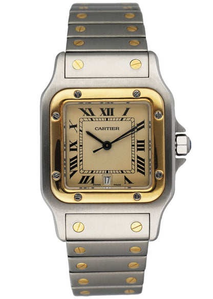 Cartier 29mm Santos Galbee Two Tone Ladies Watch