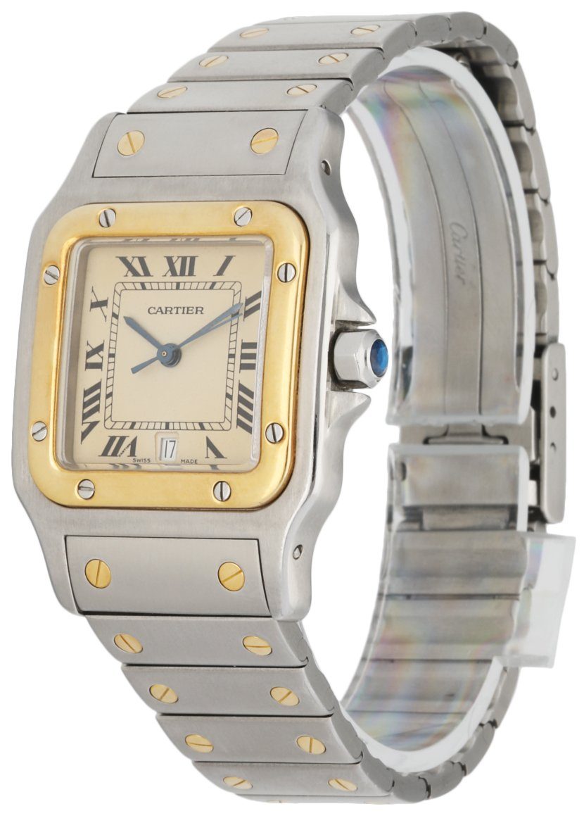 Cartier 29mm Santos Galbee Two Tone Ladies Watch