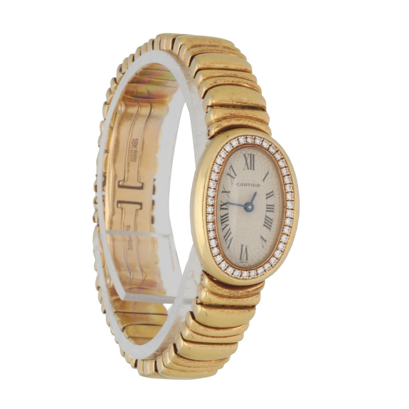 Cartier Baignoire 1960 18K Yellow Gold Diamond Ladies Watch