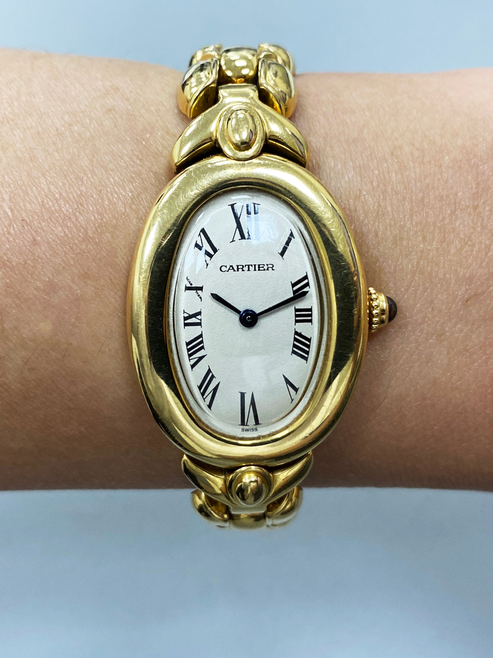 Cartier Baignoire 2311 18K Yellow Gold Ladies Watch Box Papers