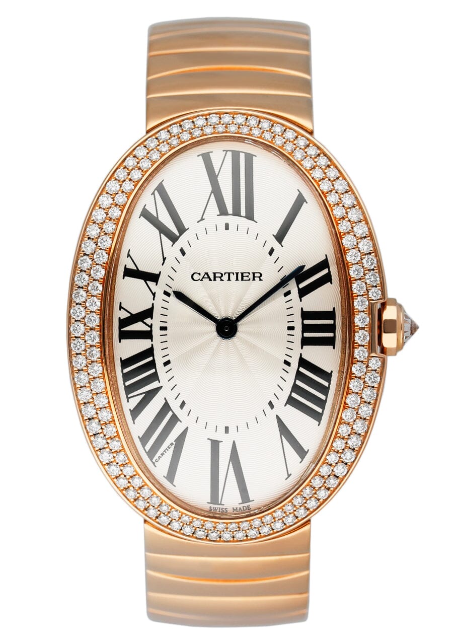 Cartier Baignoire Large WB520003 Diamond 18K Rose Gold Watch