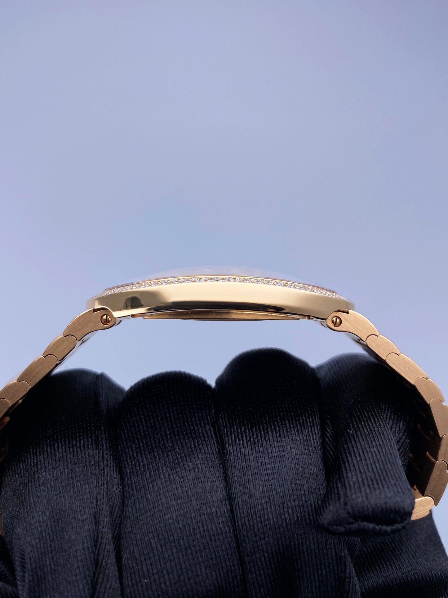 Cartier Baignoire Large WB520003 Diamond 18K Rose Gold Watch