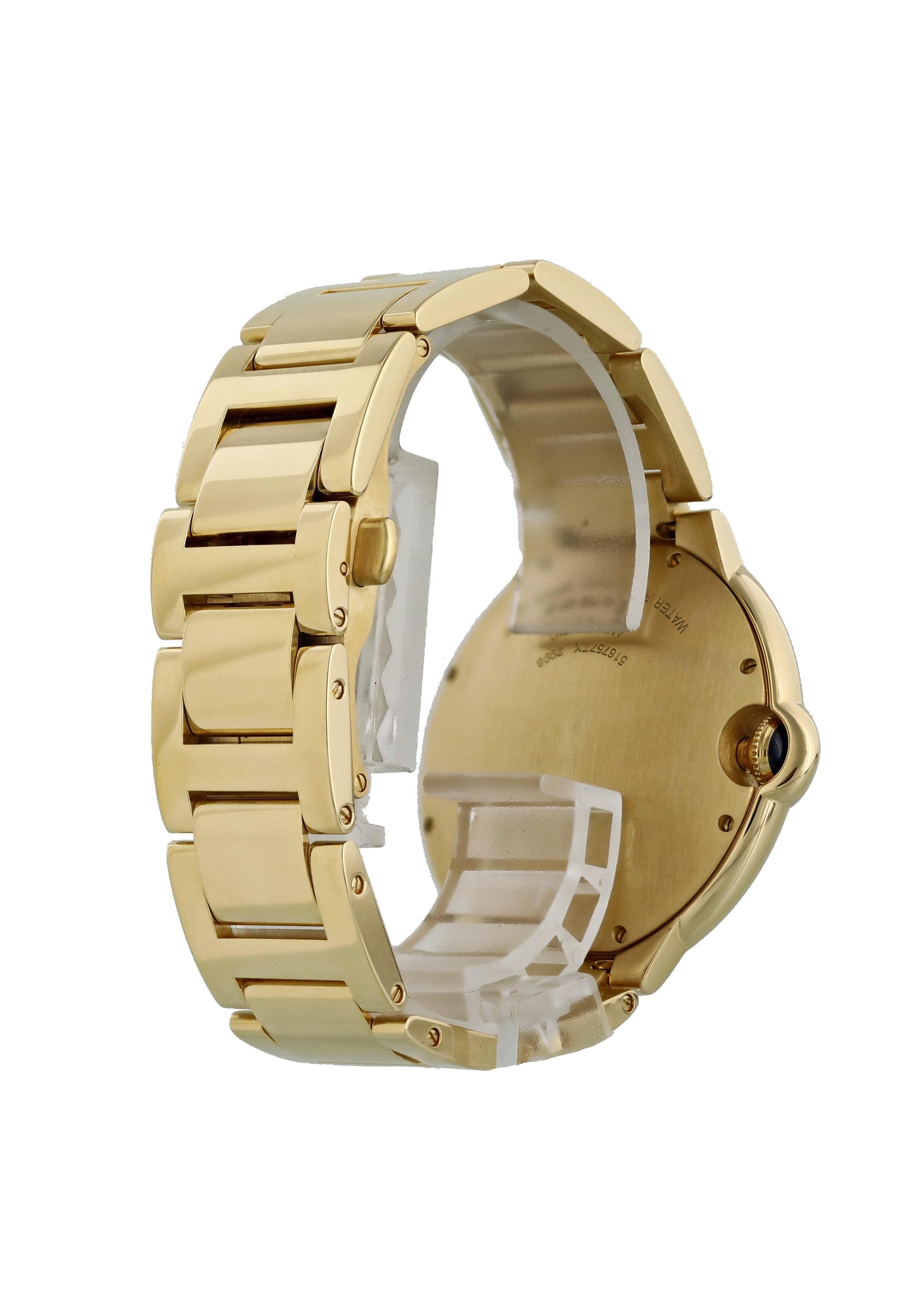 Cartier Ballon Bleu 2998 18k Yellow Gold Mens Watch - Wristwatch