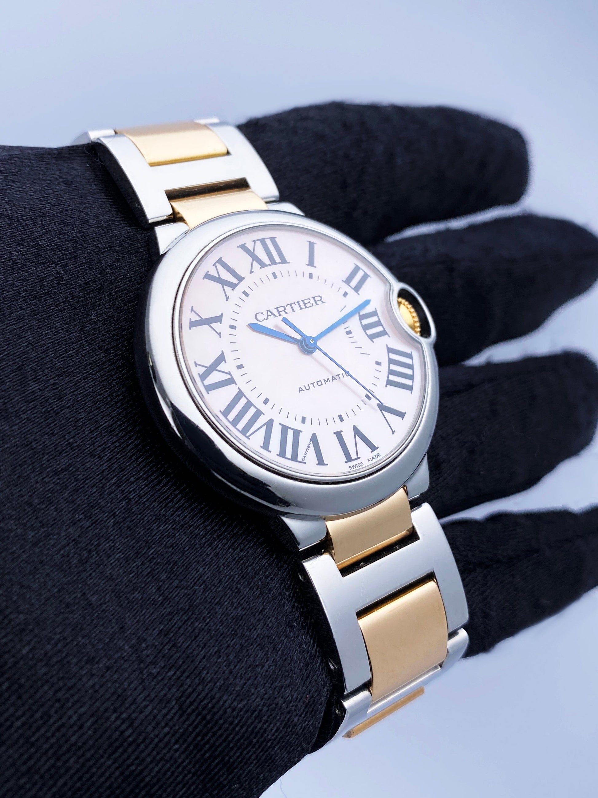 Cartier Ballon Bleu W6920033 MOP Two-Tone Rose Gold Ladies Watch Box Papers - Watches