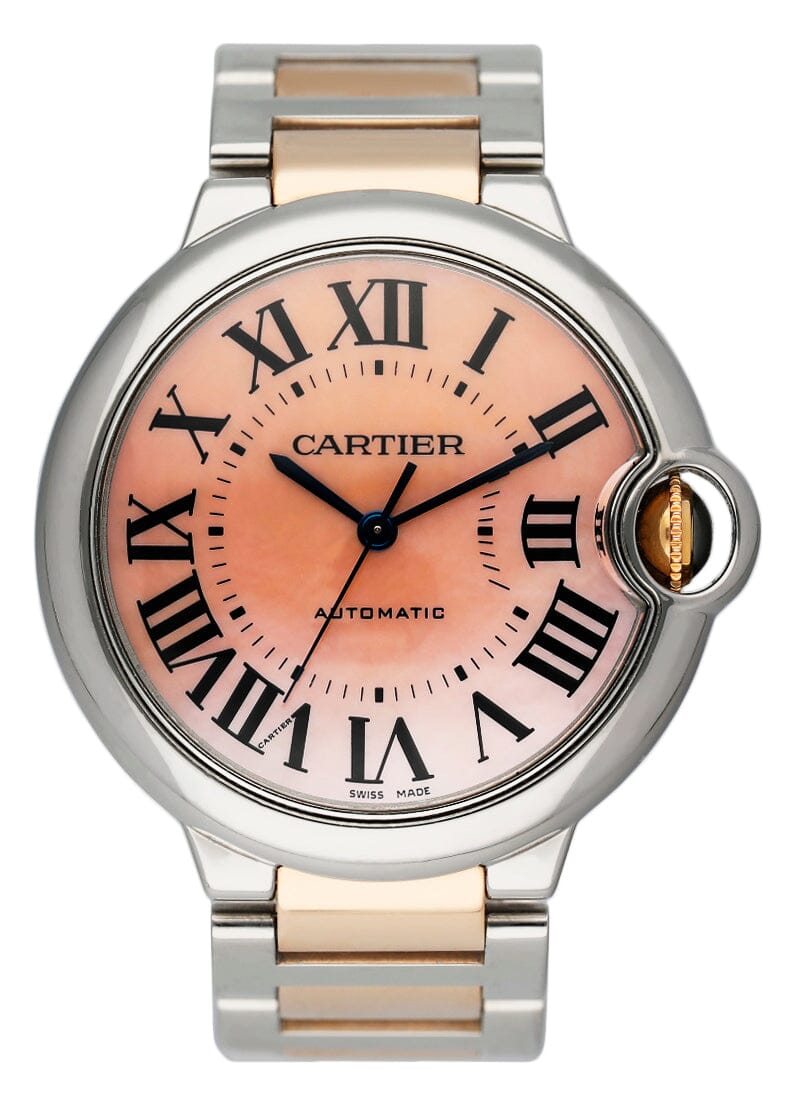 Cartier Ballon Bleu W6920033 MOP Two-Tone Rose Gold Ladies Watch Box Papers - Watches