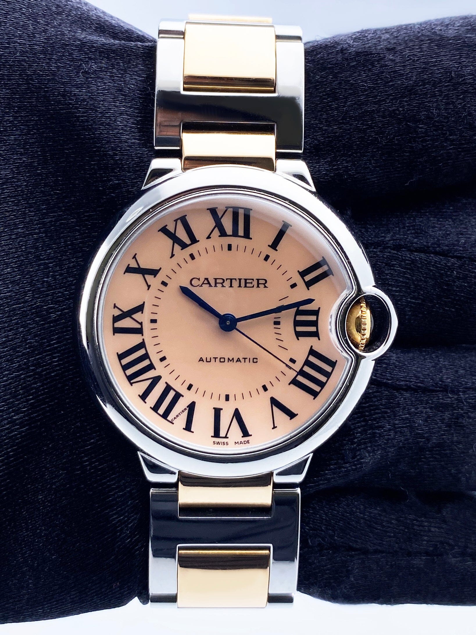 Cartier Ballon Bleu W6920033 MOP Two-Tone Rose Gold Ladies Watch Box Papers - Watches