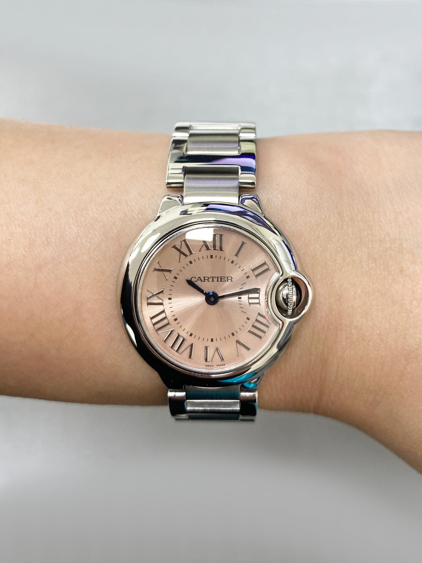 Cartier Ballon Bleu W6920038 Pink Dial Ladies Watch - Watches