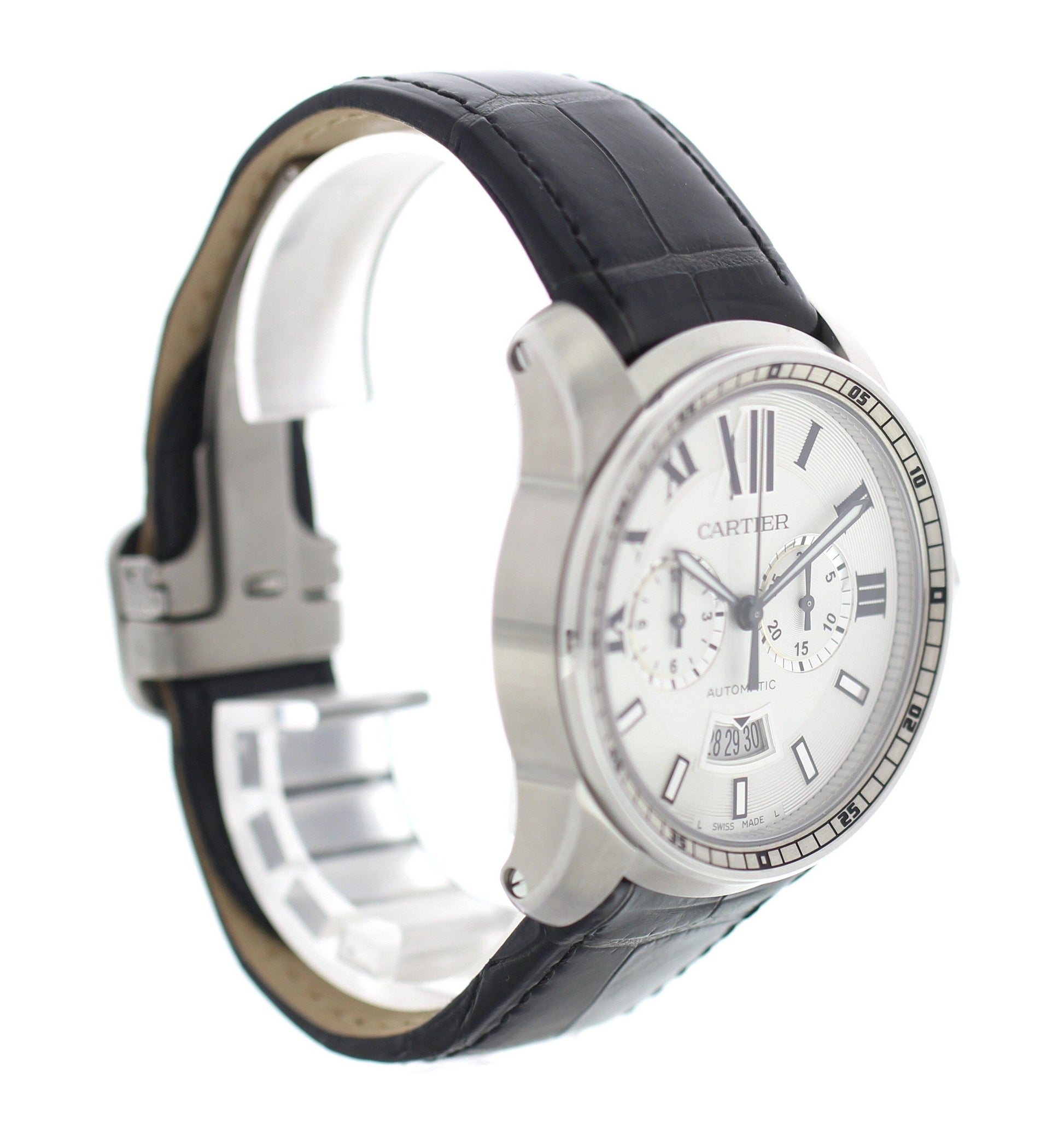 Cartier Calibre Chronograph Stainless Steel 3578 / W7100046 - Wristwatch