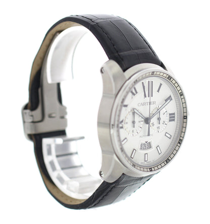 Cartier Calibre Chronograph Stainless Steel 3578 / W7100046 - Wristwatch
