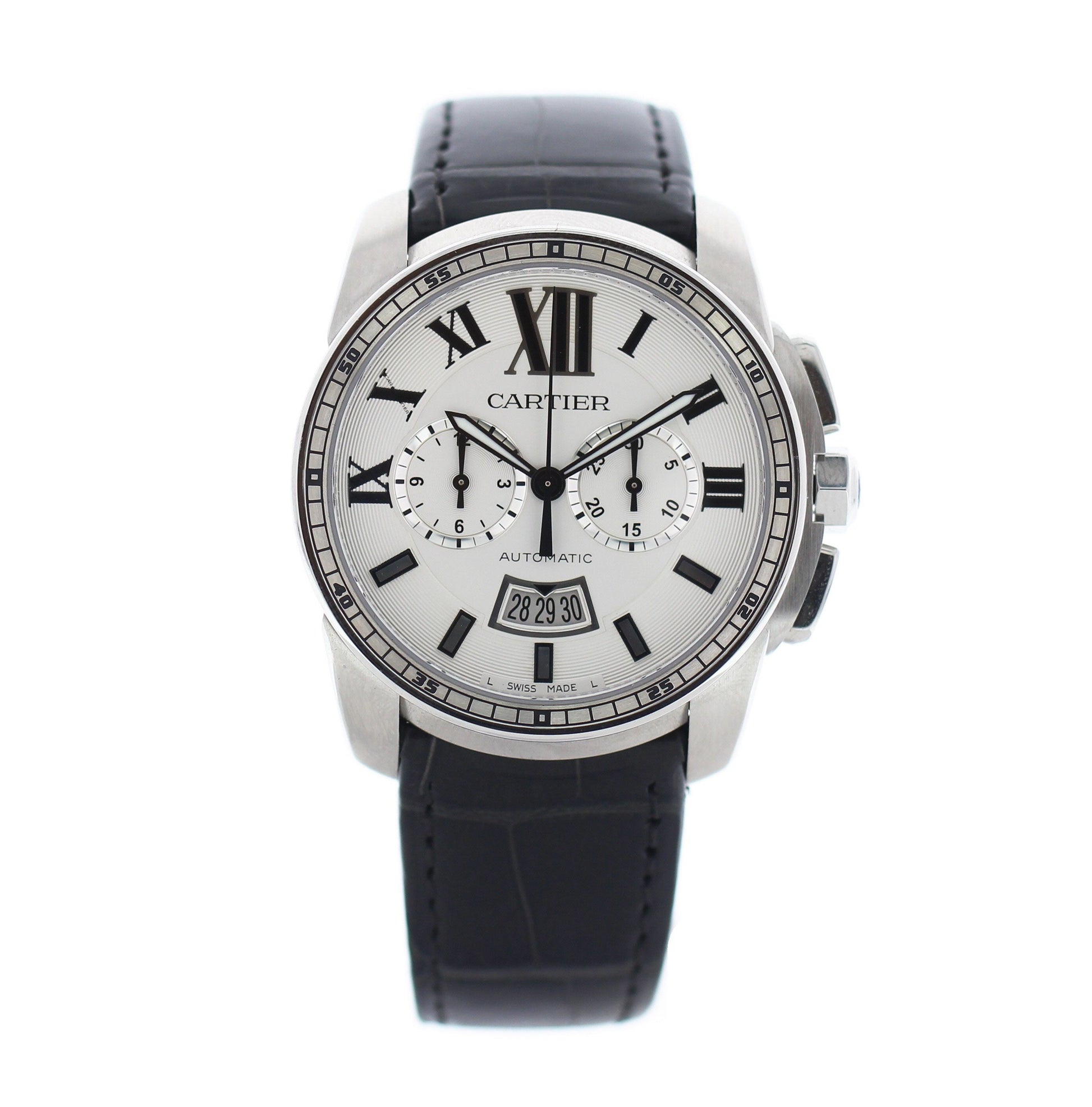 Cartier Calibre Chronograph Stainless Steel 3578 / W7100046 - Wristwatch
