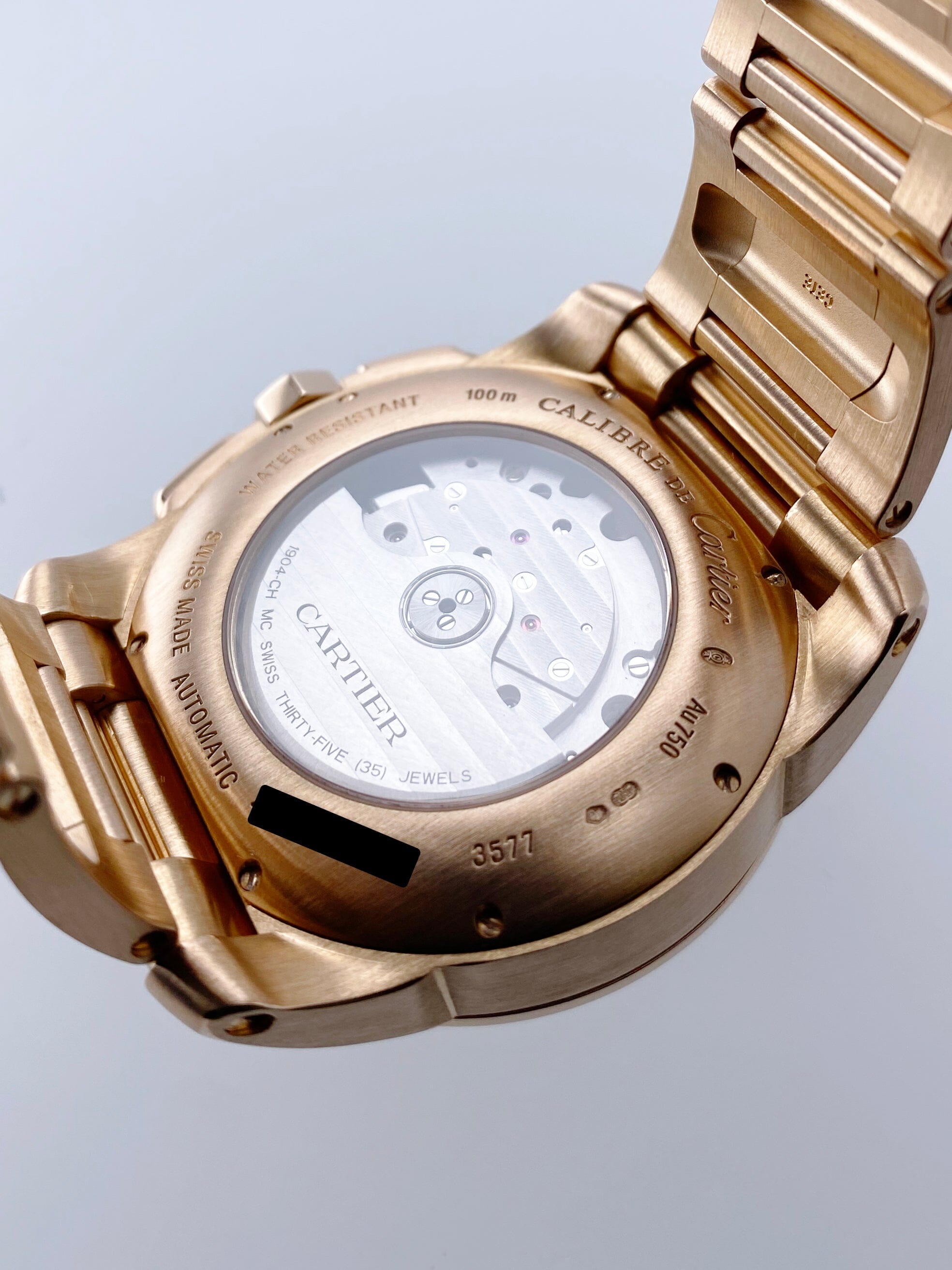 Cartier Calibre W7100047 Chronograph 18K Rose Gold Mens – Phigora
