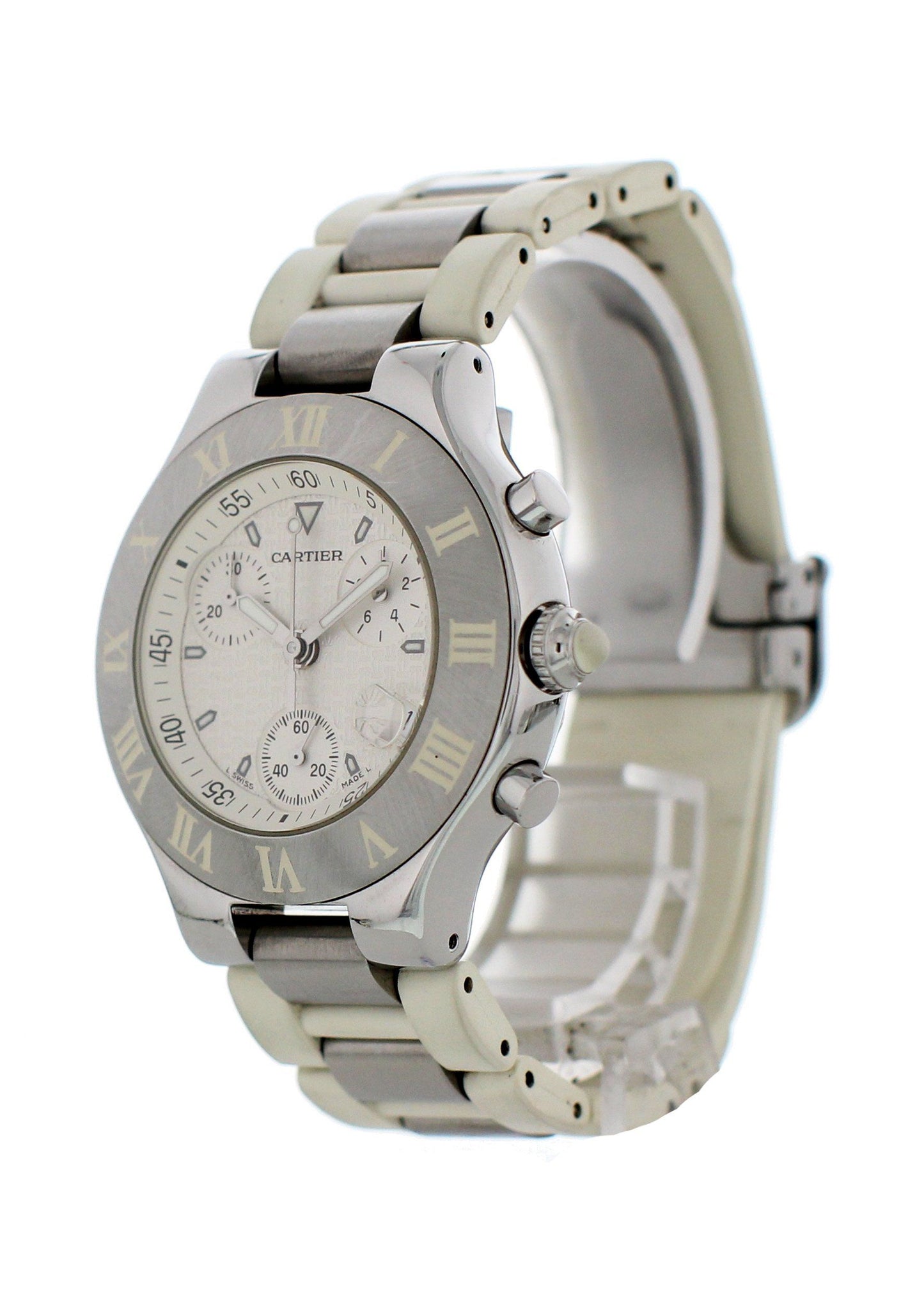 Cartier Chronoscaph 21 2424 Stainless Steel Watch - Wristwatch