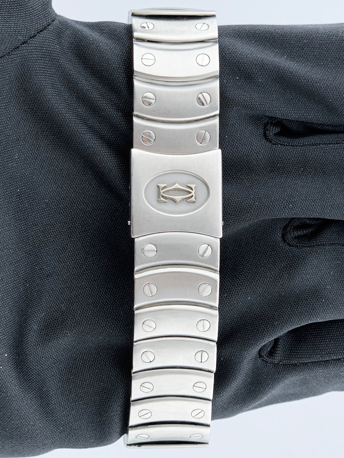 Cartier Cougar 1920/1 Steel White Dial Automatic Mens Watch - Wristwatch