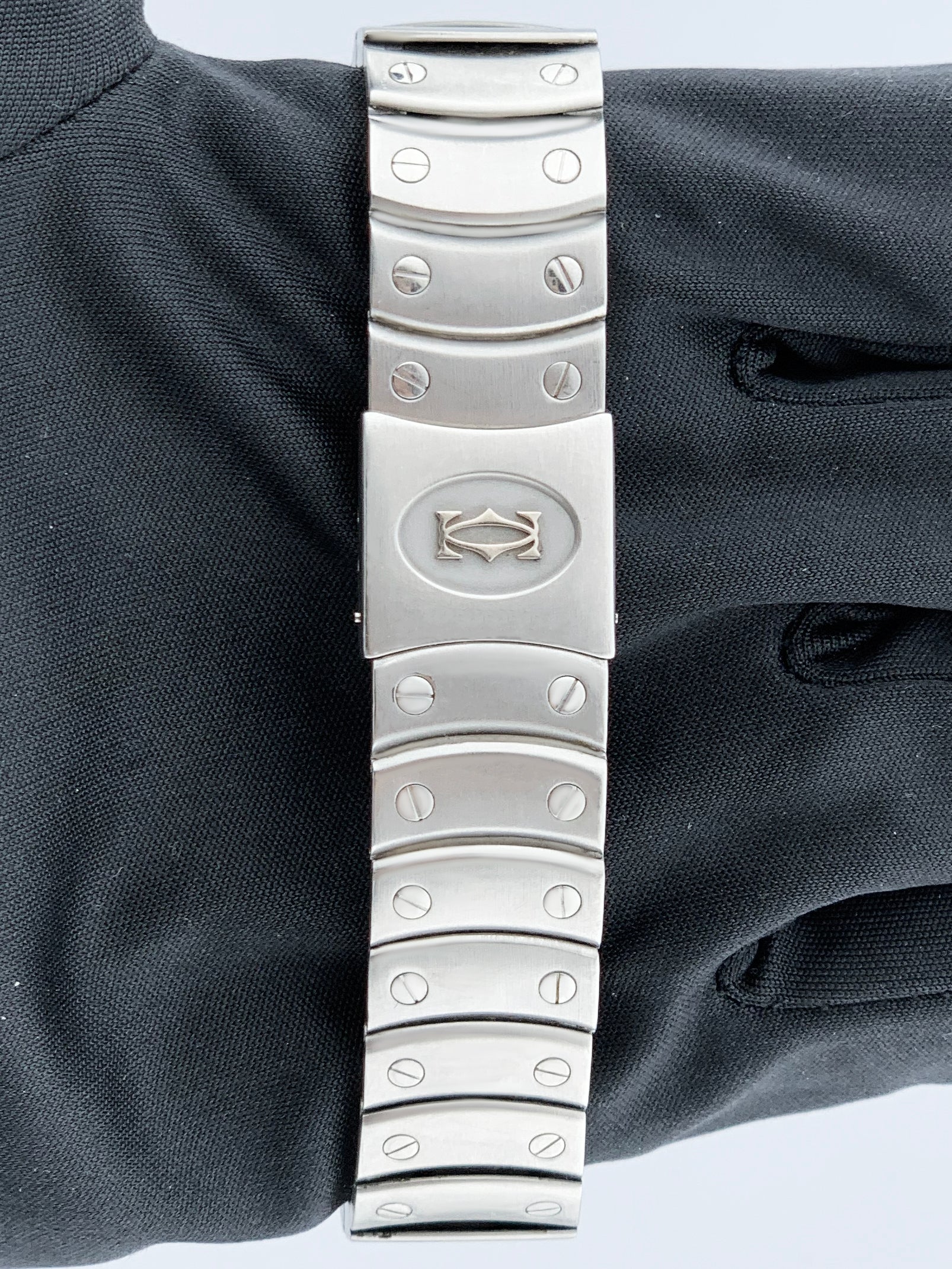Cartier Cougar 1920/1 Steel White Dial Automatic Mens Watch - Wristwatch