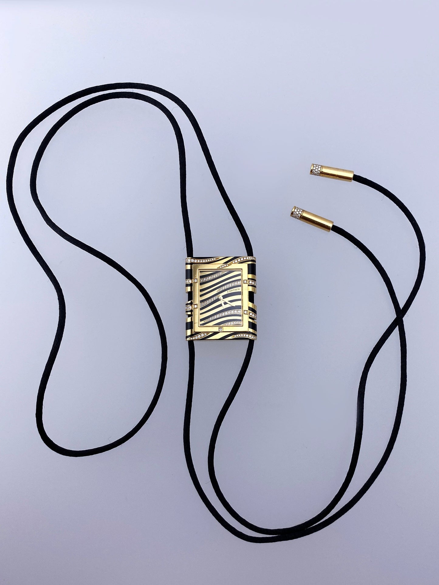 Cartier LIBRE FÉLINE WJ302771 Diamond Yellow Gold Enamel Necklace Watch