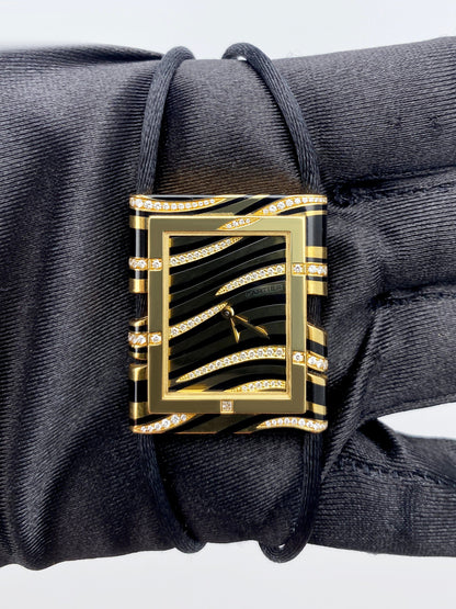 Cartier LIBRE FÉLINE WJ302771 Diamond Yellow Gold Enamel Necklace Watch