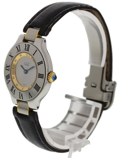 Cartier Must 21 SS/18K YG 1340 W/ Papers And Booklet