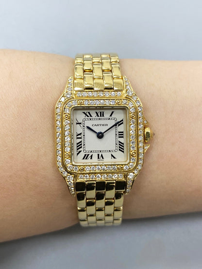 Cartier Panthere 1070/2 18K Yellow Gold Diamond Ladies Watch - Virtual