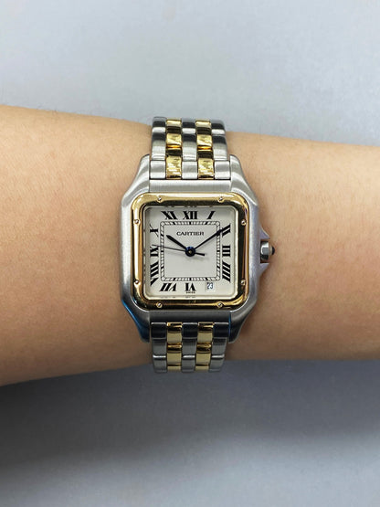 Cartier Panthere 1100 Midsize Two Tone Ladies Watch - Wristwatch