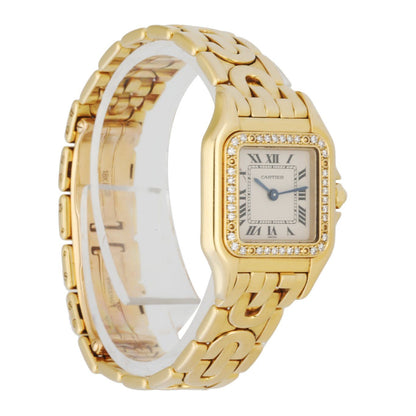 Cartier Panthere 1280 18K Yellow Gold Diamond Bezel Art Deco Ladies Watch - Wristwatch