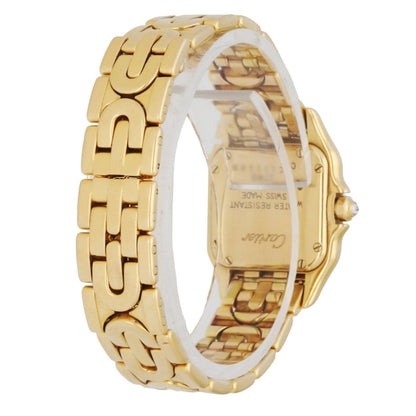 Cartier Panthere 1280 18K Yellow Gold Diamond Bezel Art Deco Ladies Watch - Wristwatch