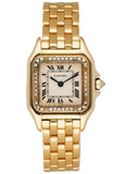 Cartier Panthere 1280 18K Yellow Gold Diamonds Ladies Watch Box Papers - Virtual