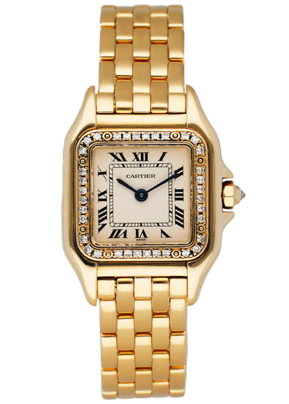 Cartier Panthere 1280 18K Yellow Gold Diamonds Ladies Watch Box Papers - Virtual