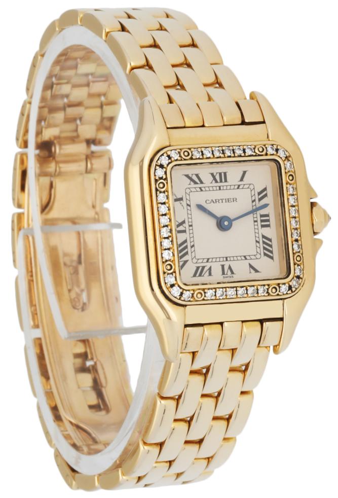 Cartier Panthere 1280 18K yellow Gold Diamonds Ladies Watch - Wristwatch