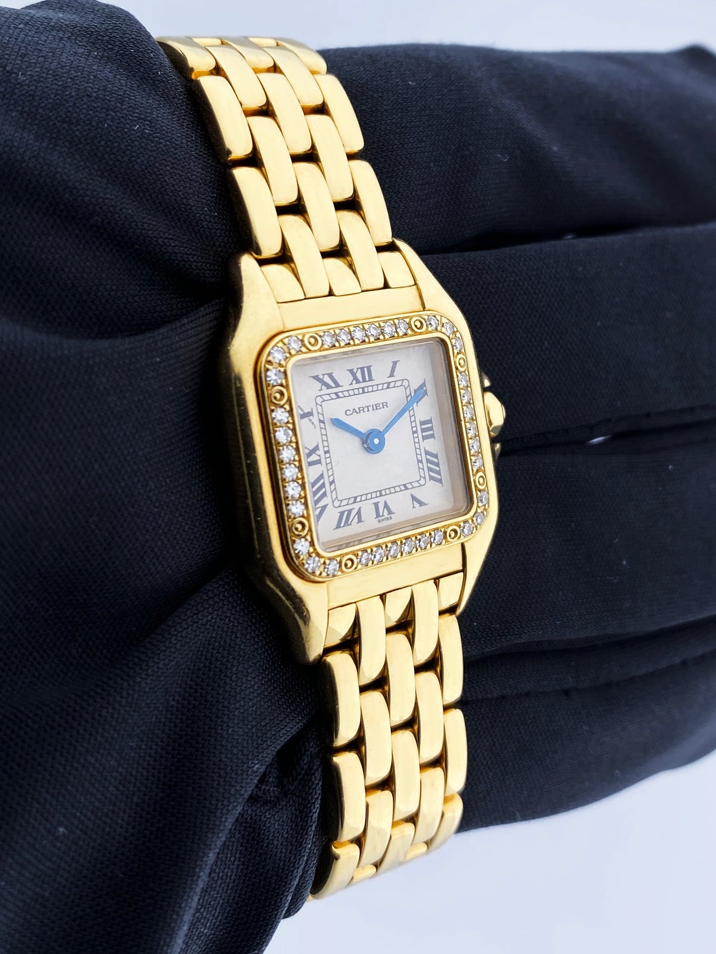 Cartier Panthere 1280 18K Yellow Gold Diamonds Ladies Watch Box Papers - Virtual