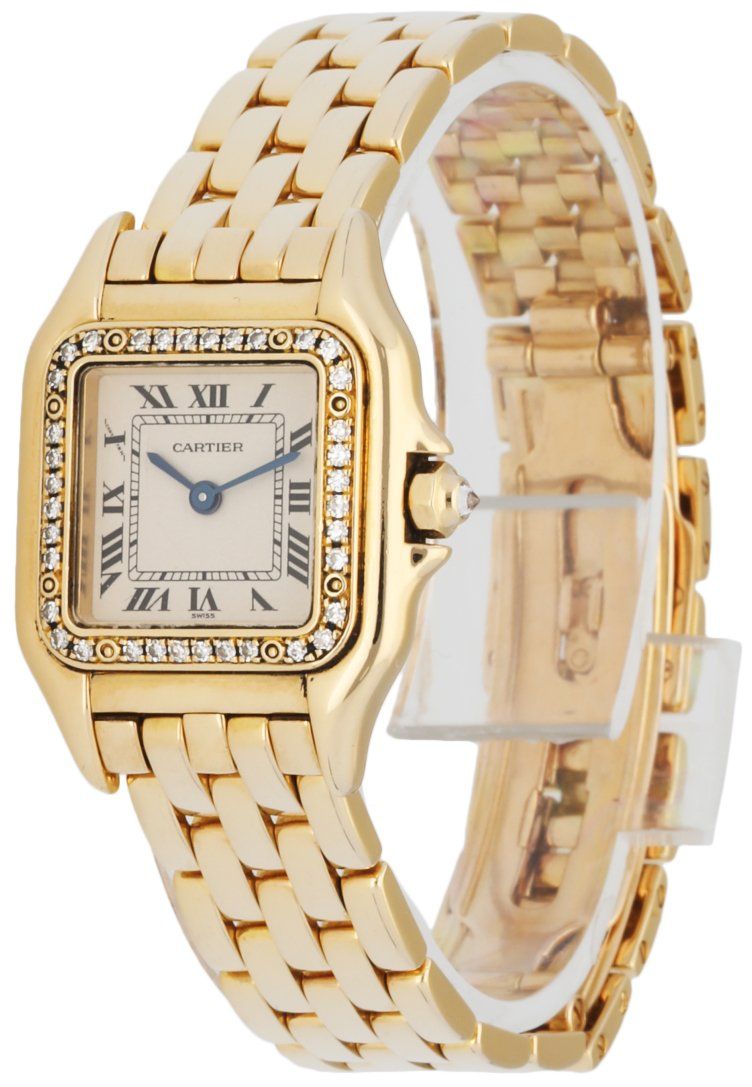 Cartier Panthere 1280 18K yellow Gold Diamonds Ladies Watch - Wristwatch