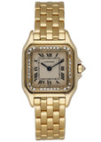 Cartier Panthere 1280 18K yellow Gold Diamonds Ladies Watch - Wristwatch