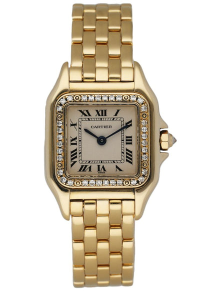 Cartier Panthere 1280 18K yellow Gold Diamonds Ladies Watch - Wristwatch
