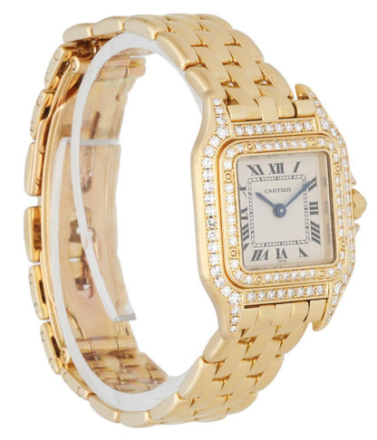 Cartier Panthere 1280-2 18K yellow Gold Diamonds Ladies Watch Box & Papers