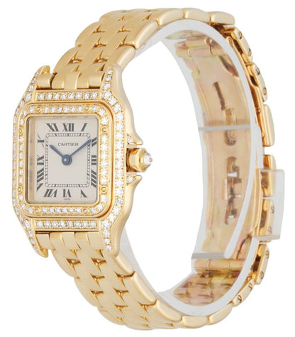 Cartier Panthere 1280-2 18K yellow Gold Diamonds Ladies Watch Box & Papers