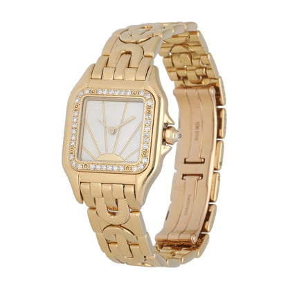 Cartier Panthere 1280 MOP Sunrise Dial Yellow Gold Ladies Diamond Watch - Virtual