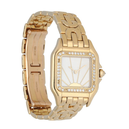Cartier Panthere 1280 MOP Sunrise Dial Yellow Gold Ladies Diamond Watch - Virtual