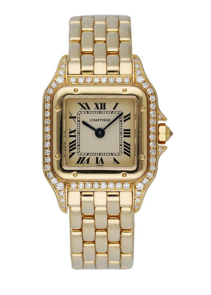 Cartier Panthere 128000M 18K Yellow Gold Ladies Diamonds Watch Box & Paper - Wristwatch