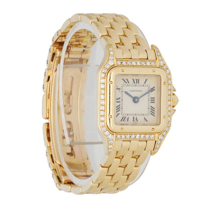 Cartier Panthere 128000M 18K Yellow Gold Ladies Diamonds Watch Box & Paper - Wristwatch