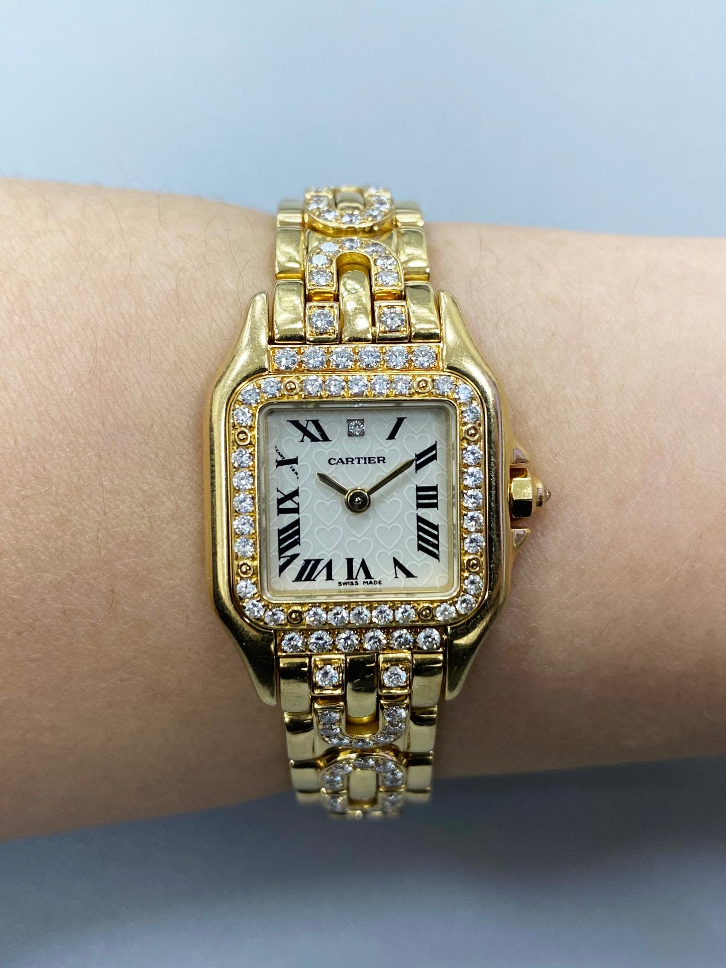 Cartier Panthere 1280/2 18K Yellow Gold & Diamond Ladies Watch
