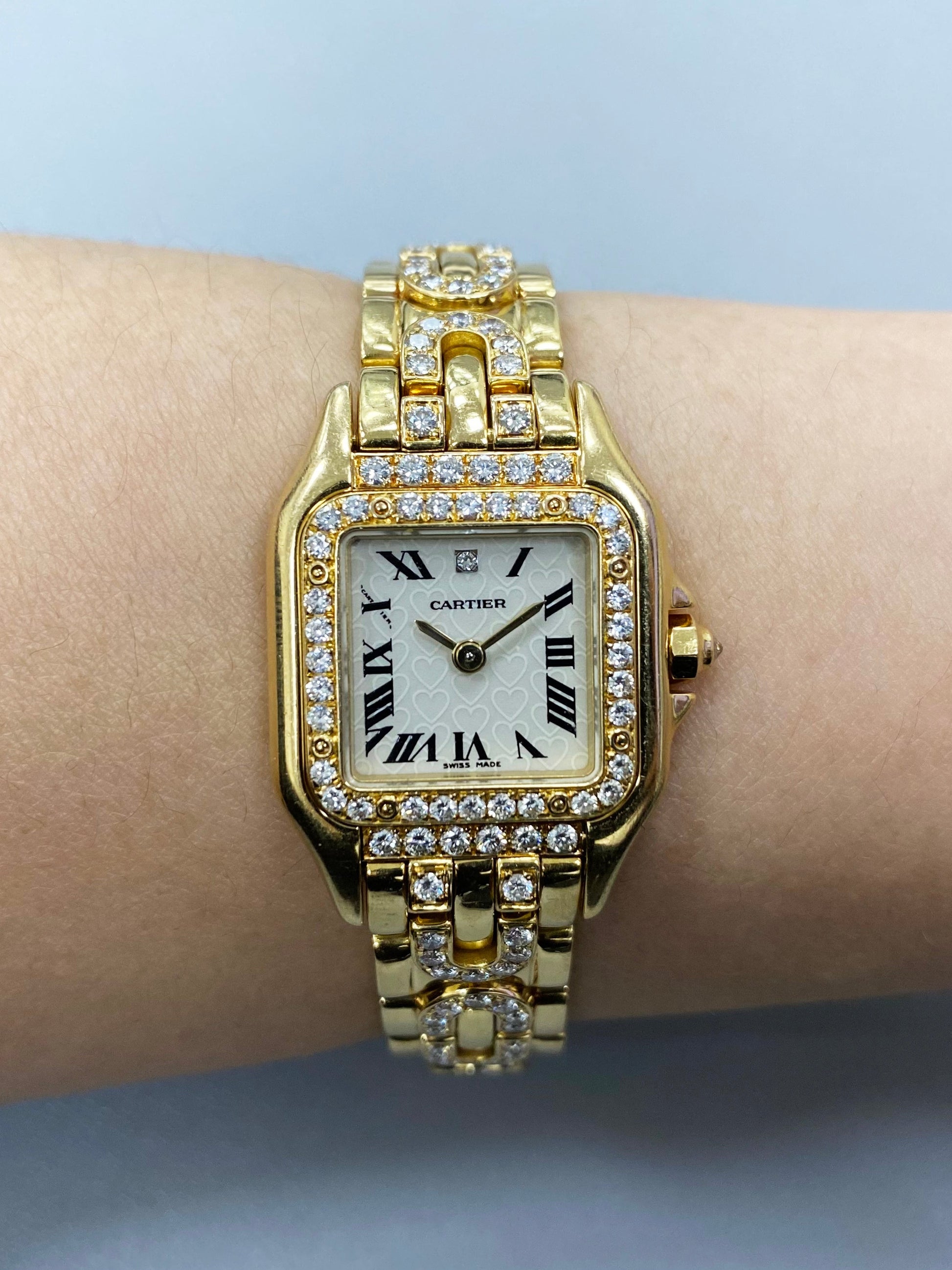 Cartier Panthere 1280/2 18K Yellow Gold & Diamond Ladies Watch