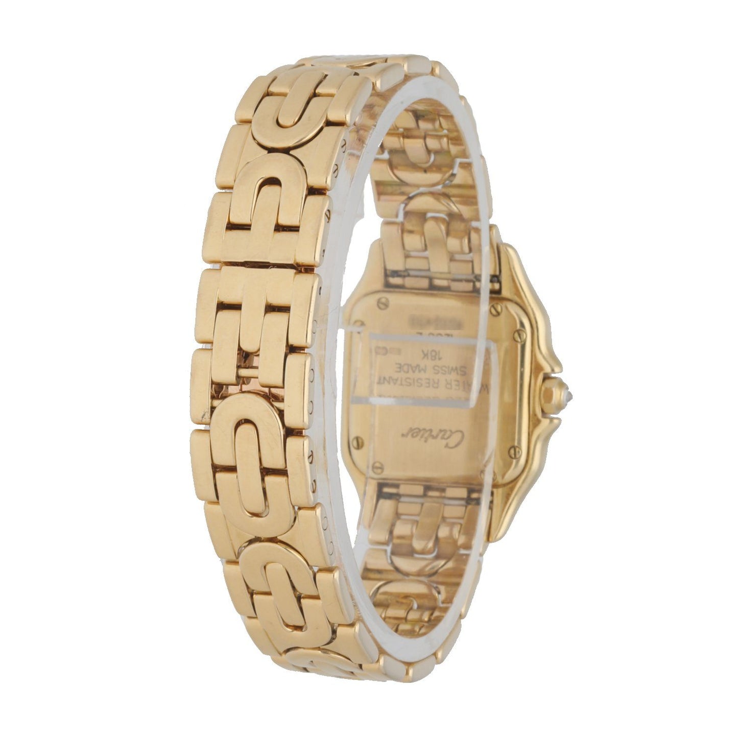 Cartier Panthere 1280/2 Blue Lapis Dial Art Deco Yellow Gold Ladies Watch