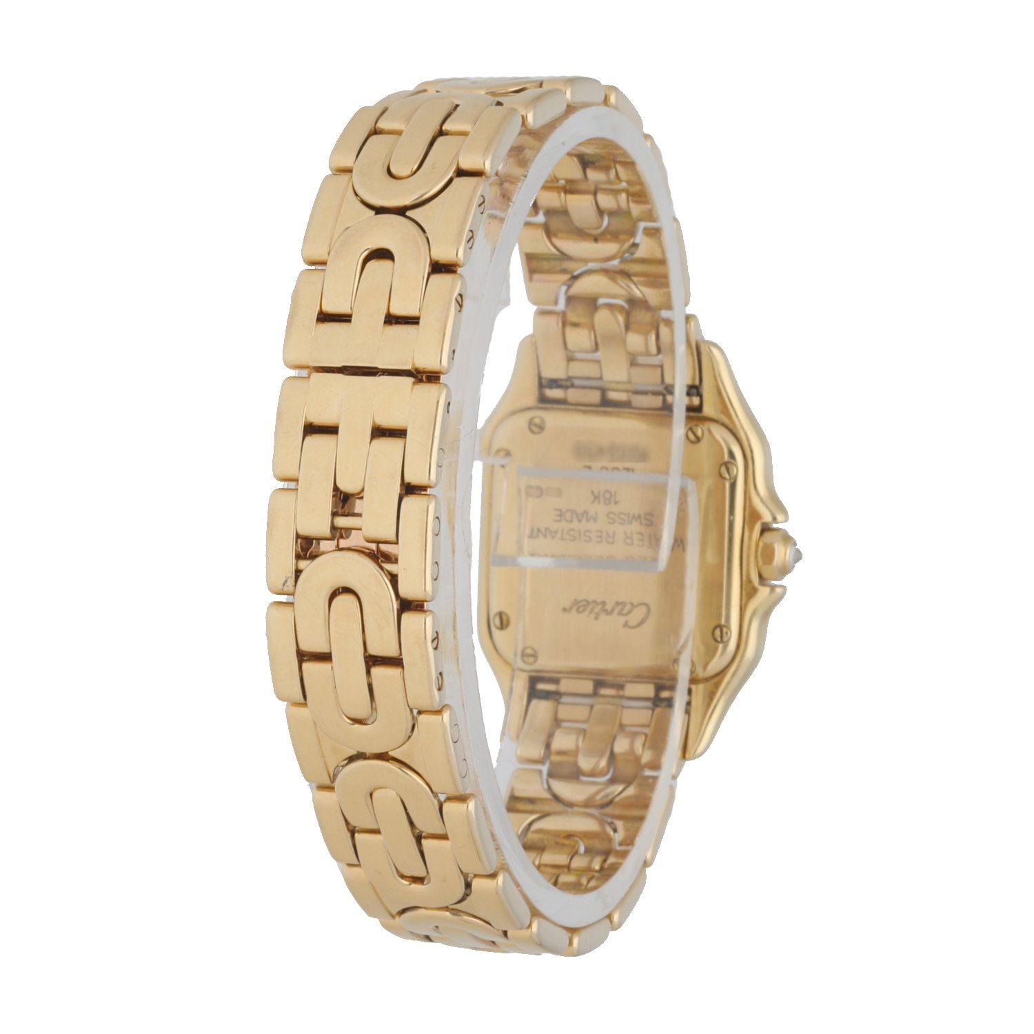 Cartier Panthere 1280/2 Blue Lapis Dial Art Deco Yellow Gold Ladies Watch